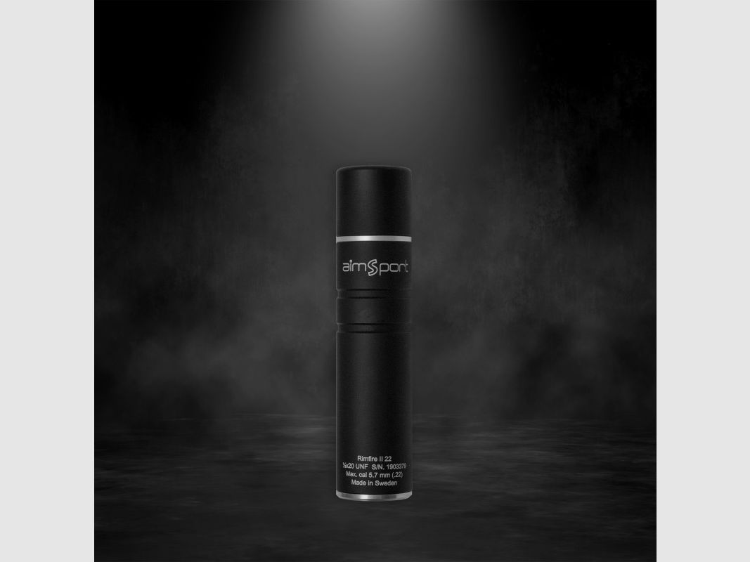 Silenziatore AIMSPORT Rimfire II Cal 22 - 5,7mm 1/2"x20 Unef, immagine 2 di 2
