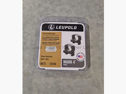 Montaggio ad anello Leupold Mark 4 per Picatinny, tubo medio da 35 mm, BH: alto