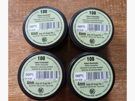 RWS  4mm lang Randzünder Kugel No.7 -  neue Produktion  400St.