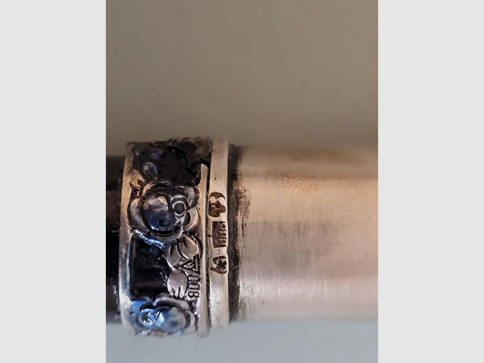 Altes Spazierstock - 800 Silber - Ebenholz - A. Stürm Wien - 1920er Jahre - Österreich