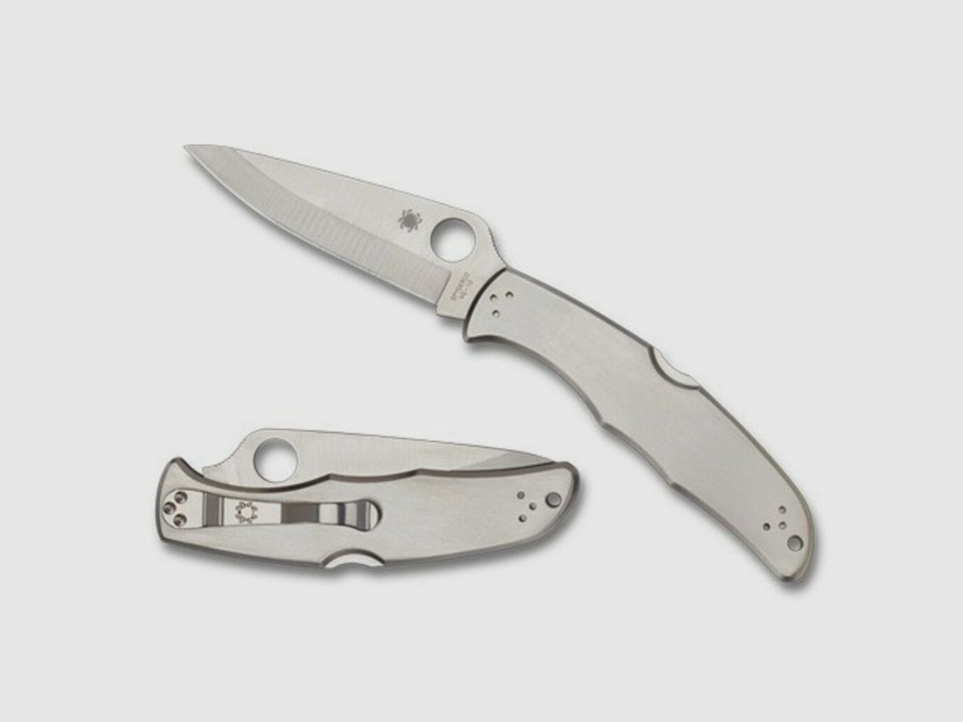 Navaja Spyderco Endura 4 Stainless ACERO Liso, imagen 3 de 3