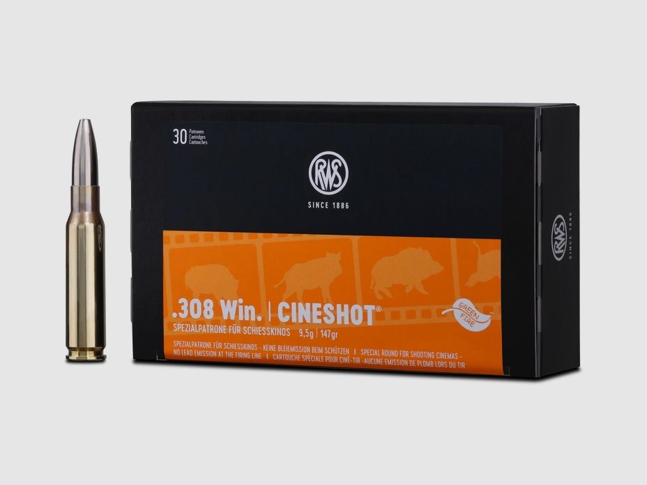 Cineshot .308 Win 147 grs 30 strzałów specjalnych nabojów do kina strzeleckiego