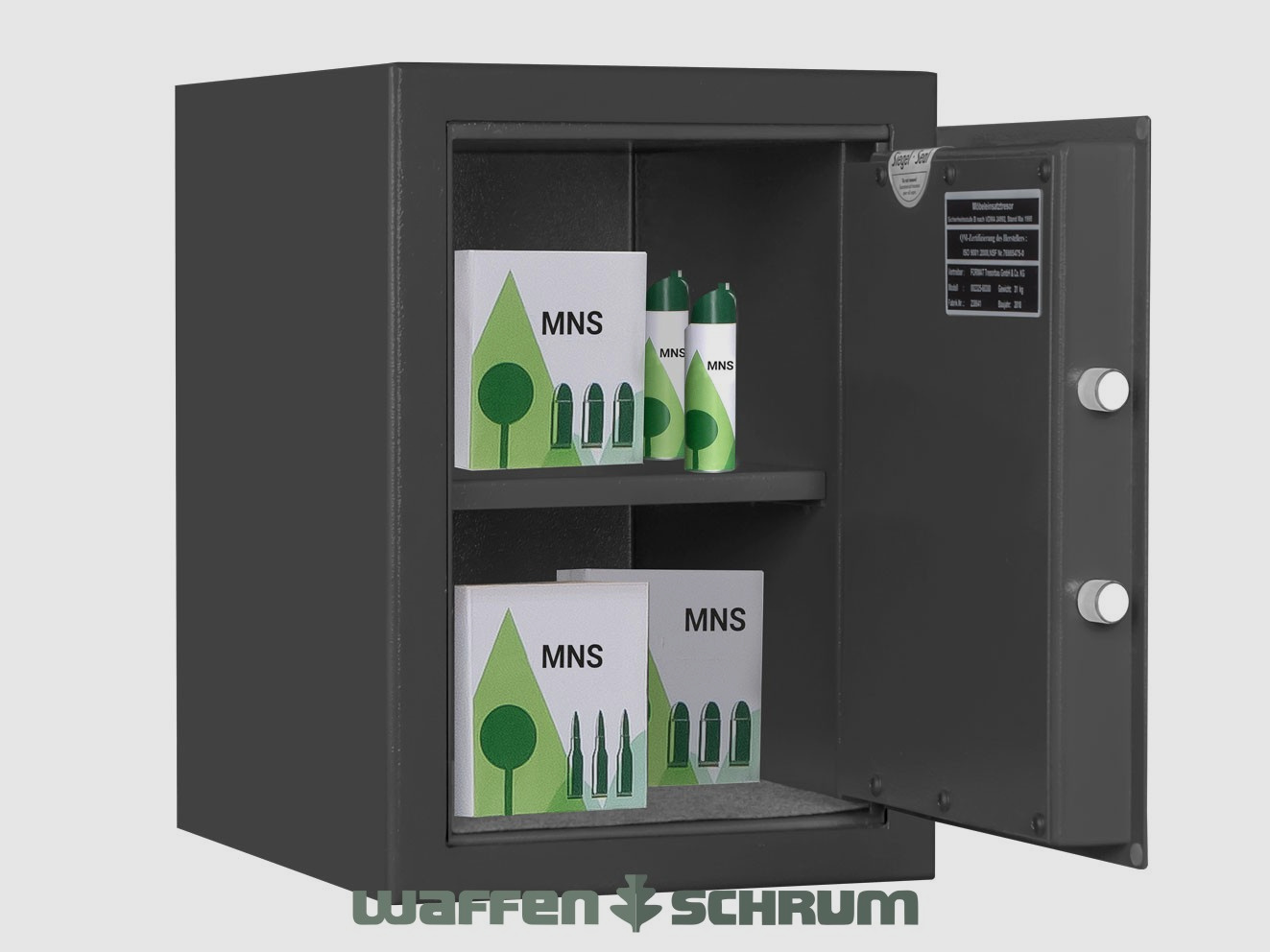 Formato MNS 210 cerradura de doble pestillo 35x23x30cm