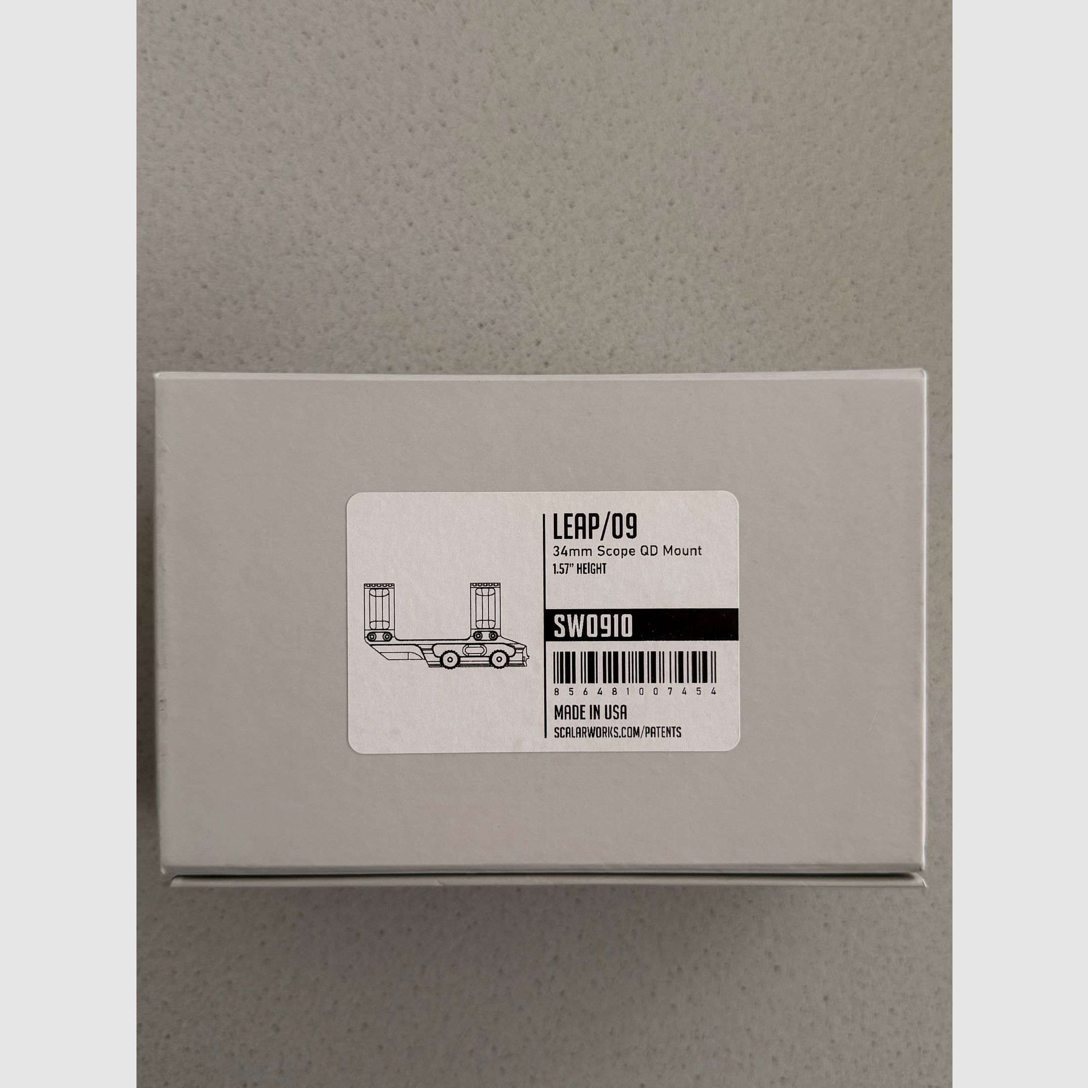 Scalarworks LEAP/09 34mm Schnellspannmontagen mit Vorlage 1.57