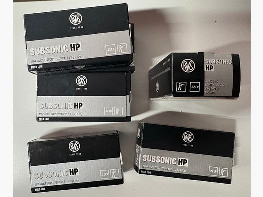 .22 LR Subsonic ammunition RWS + Sellier & Bellot
