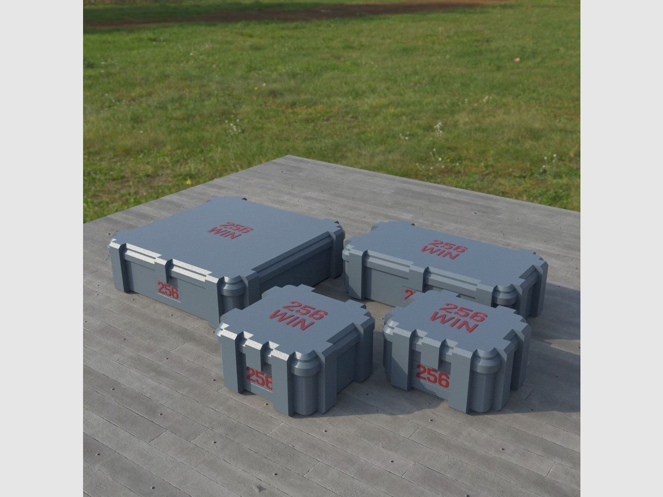 Filamelt Munitionsbox / .256 Win Mag / ‘Klappdeckel’ / Patronenbox, Ammo Box