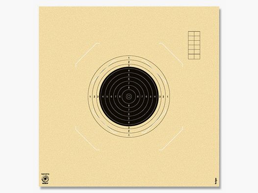 Krüger KK-Gewehr Trägerscheibe 50m 34x34 mit Einsteckschlitzen