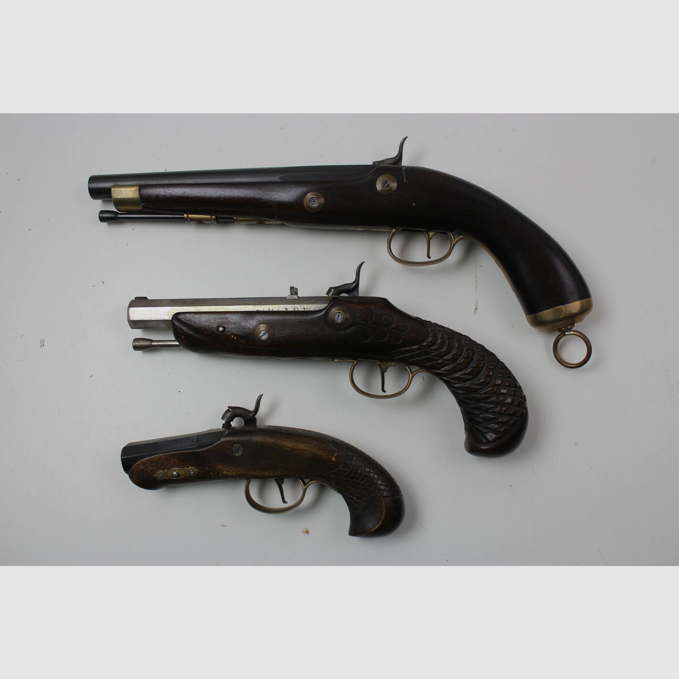 3 piezas Jukar / Dikar España pistolas de avancarga .45