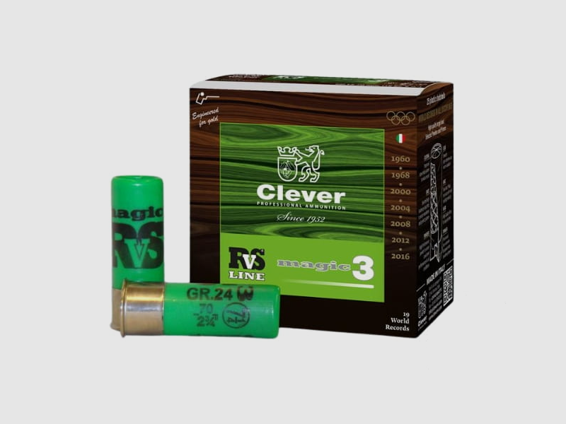 Cartuccia a pallini americana Clever 12/70 28 g 7-1/4 RVS MAGIC 3, immagine 2 di 2