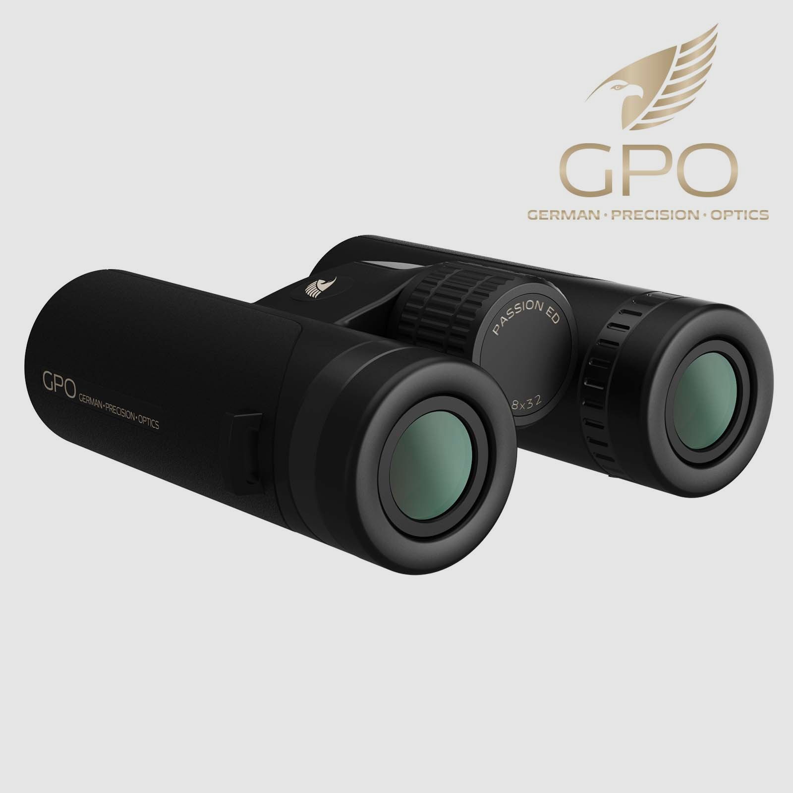 GPO B320 Binocolo Passion ED 10x32 Nero con accessori Birdwatching Osservazione della natura 50111000