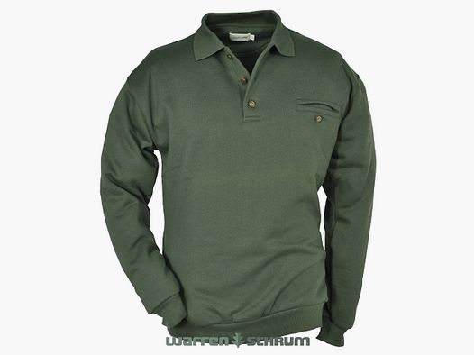 Hubertus Polo-Sweater Oliv