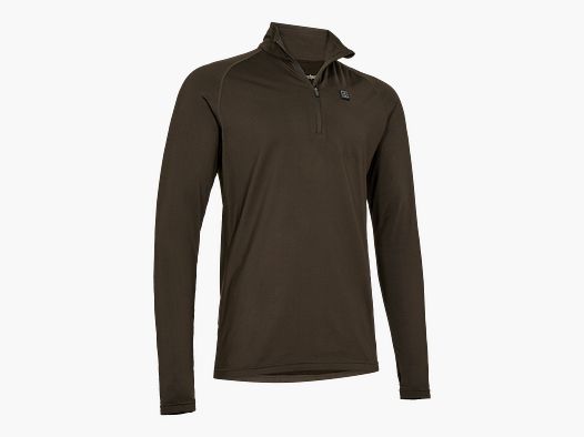 Heat Game Unterhemd mit ½-Reißverschluss - Wood – Größe: XS