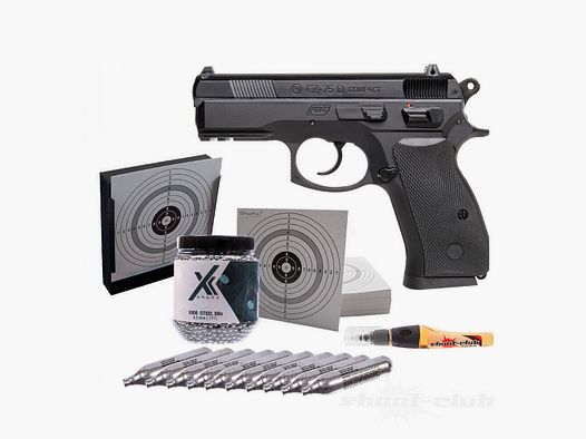 CZ 75D Compact CO2 Pistole NBB 4,5 mm Stahl BBs - Kugelfang-Set