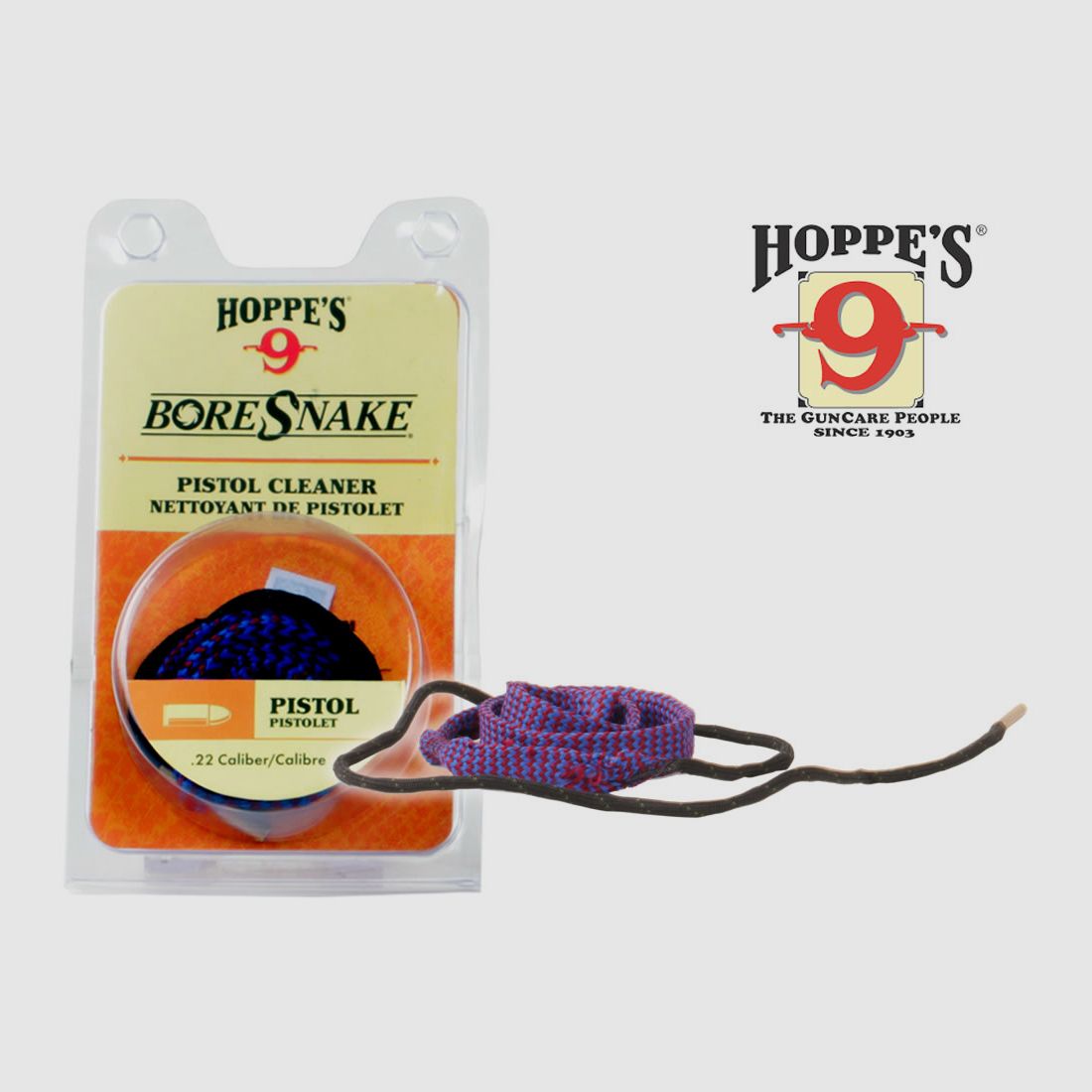 QuickClean Laufreiniger BoreSnake, Reinigungsschnur, fĂĽr Pistolen und Revolver Kaliber .22, 5,5 mm