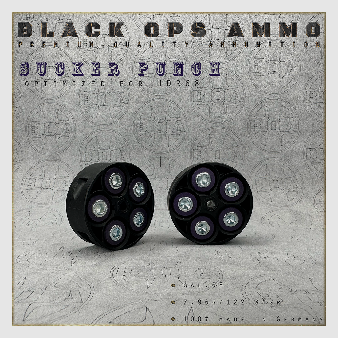 10x + 2 Sucker Punch BLACK OPS AMMO HDR 68 TR cal.68 Munition T4E Umarex HDR68 TR68, Bild 1 von 3