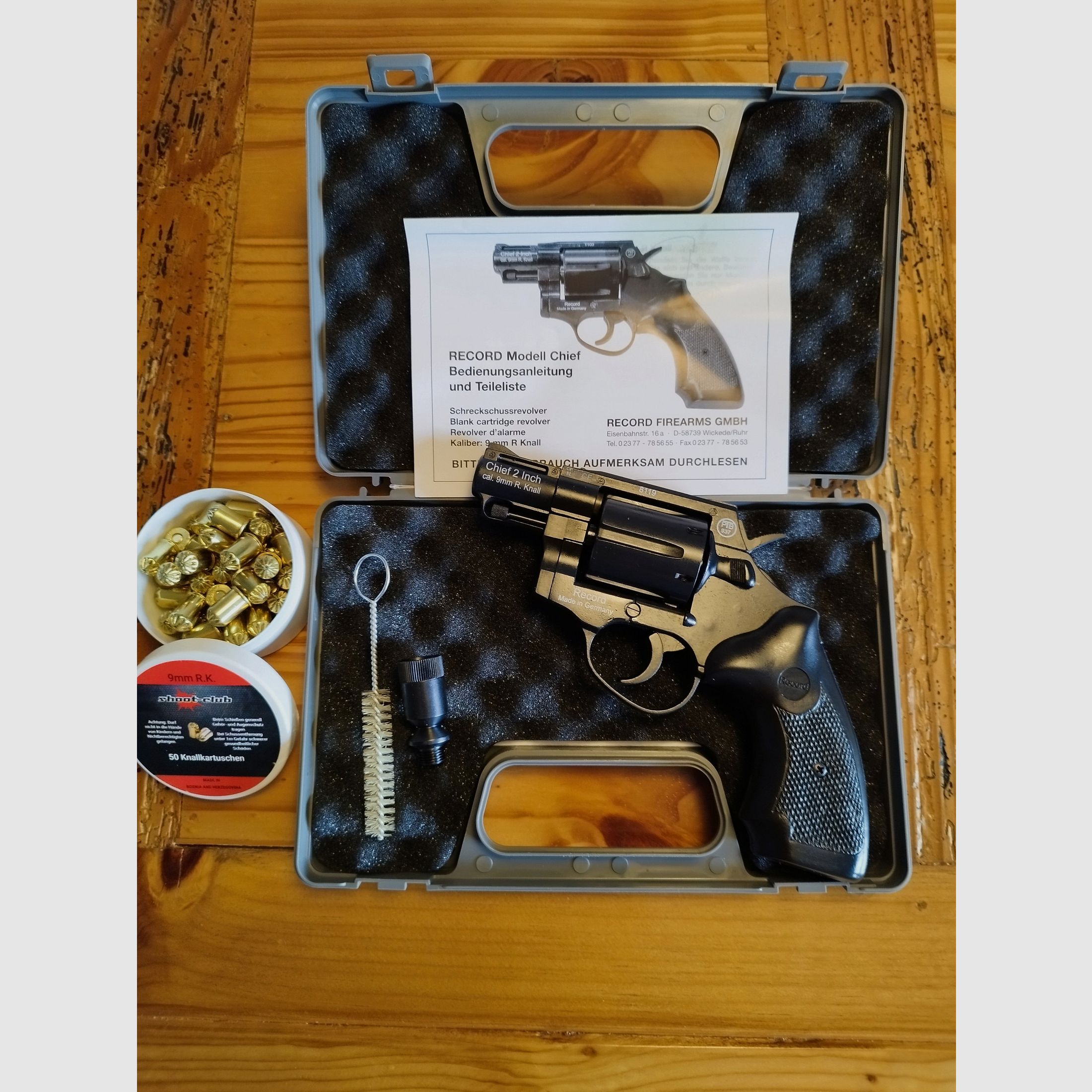 Record Chief 2" Schreckschuss Revolver Kaliber 9mm R.K Set Angebot !!Neuware!!