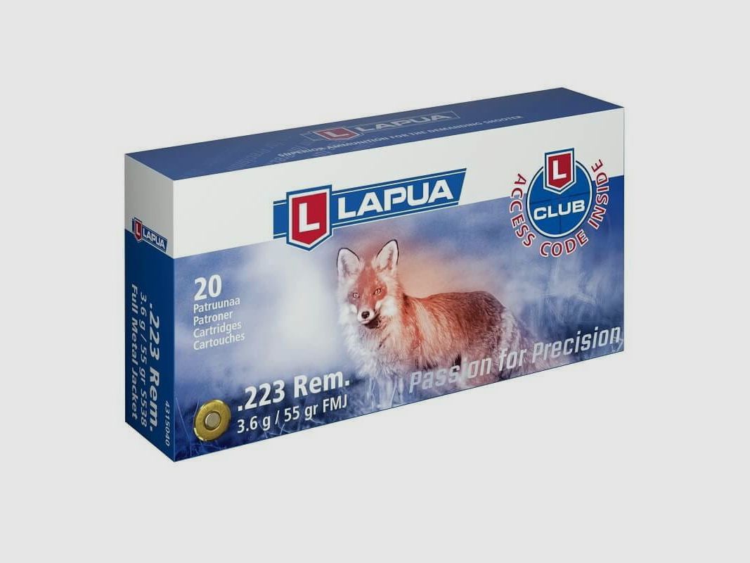 Lapua .223 Rem FMJ 55gr. - 20 Stk.