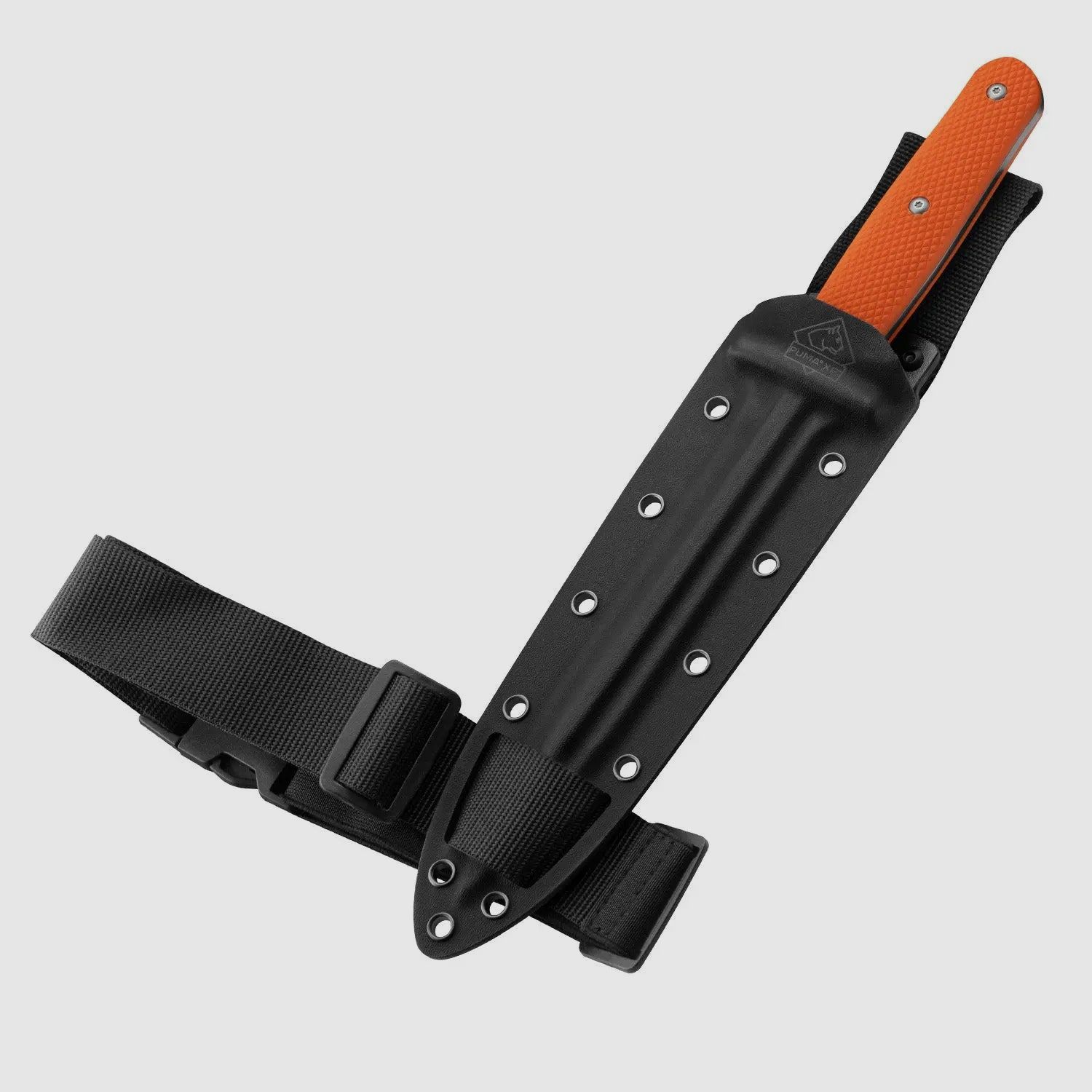 PUMA XP pig sticker 13, Abfangmesser, Orange G10 mit Fischhaut, Kydex Scheide