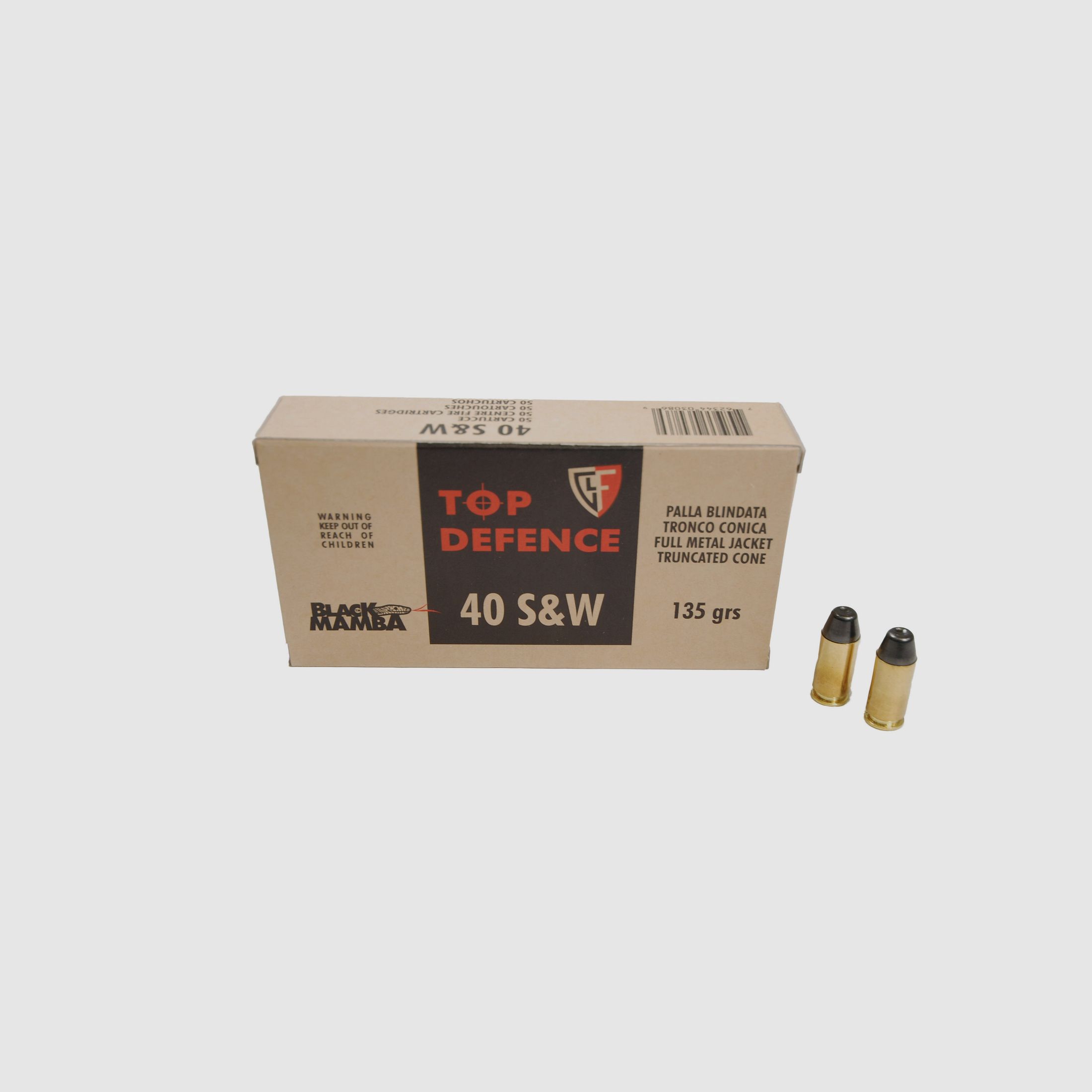 40 S&W FIOCCHI FMJTC BM 135 grs Black Mamba