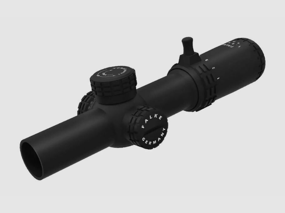 FALKE 1-8x24 PRO Serie FFP Richtkijker met SAS- kruis 34mm buis Aanbiedingsprijs alleen zolang de voorraad strekt MSRP: 809€, afbeelding 1 van 2