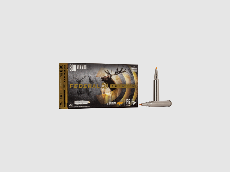 Federal Büchsenmunition Premium .300 Win. Mag. 10,7 g / 165 gr Trophy Bonded Tip Vital Shok