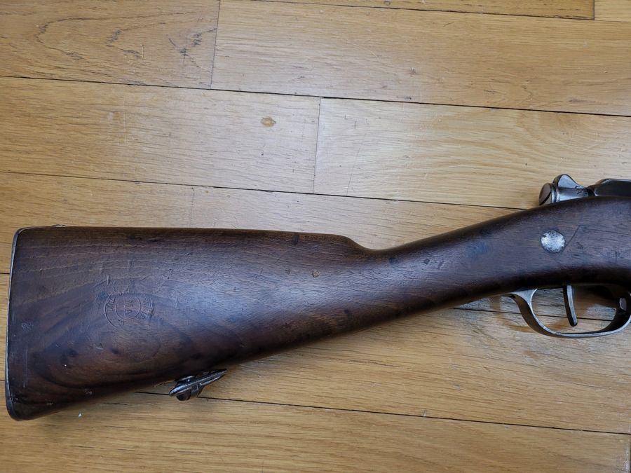 Gutes Gewehr Berthier – Modell 07/15 – nicht modifiziert 1916 – Waffe mit 3 Schüssen von 1917 – Delaunay Belleville Werke – Kal. 8×51 Lebel – Sehr guter Lauf – Gewehrriemen – 1 Magazin -TBE, Bild 15 von 27