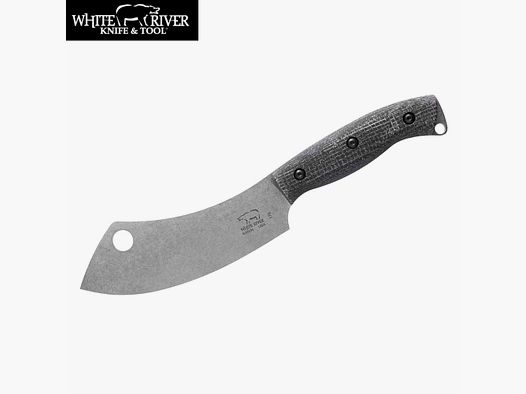 WHITE RIVER CAMP CLEAVER BLACK BURLAP MICARTA