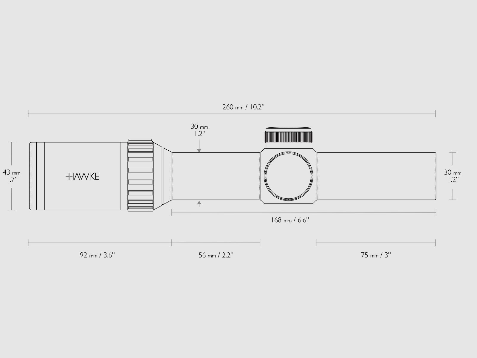 BWare Hawke 14500 Zielfernrohr VANTAGE 30 WA 1-4X24 L4A FIBER DOT ABSEHEN V382