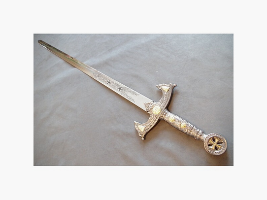 Templer Langschwert , ca 118 cm , mit Stahlklinge Bihänder Schwert Muster