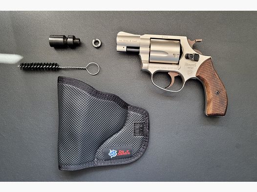 🛡️ Weihrauch HW 37 Schreckschuss-Revolver – vernickelt, Holzgriff 🛡️