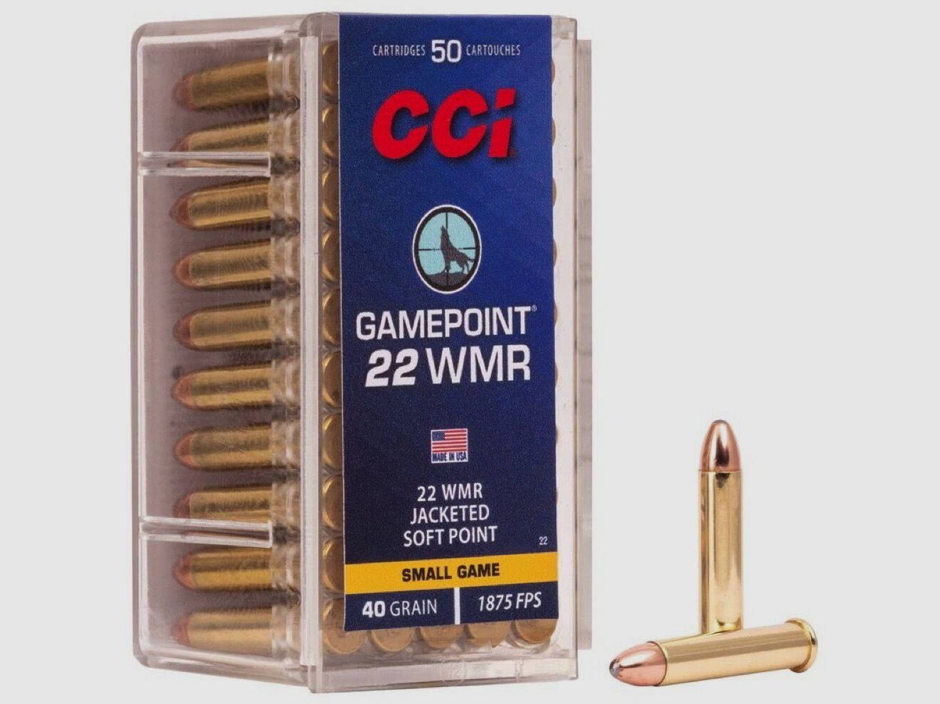 CCI Gamepoint JSP 40grs 50St .22wmr