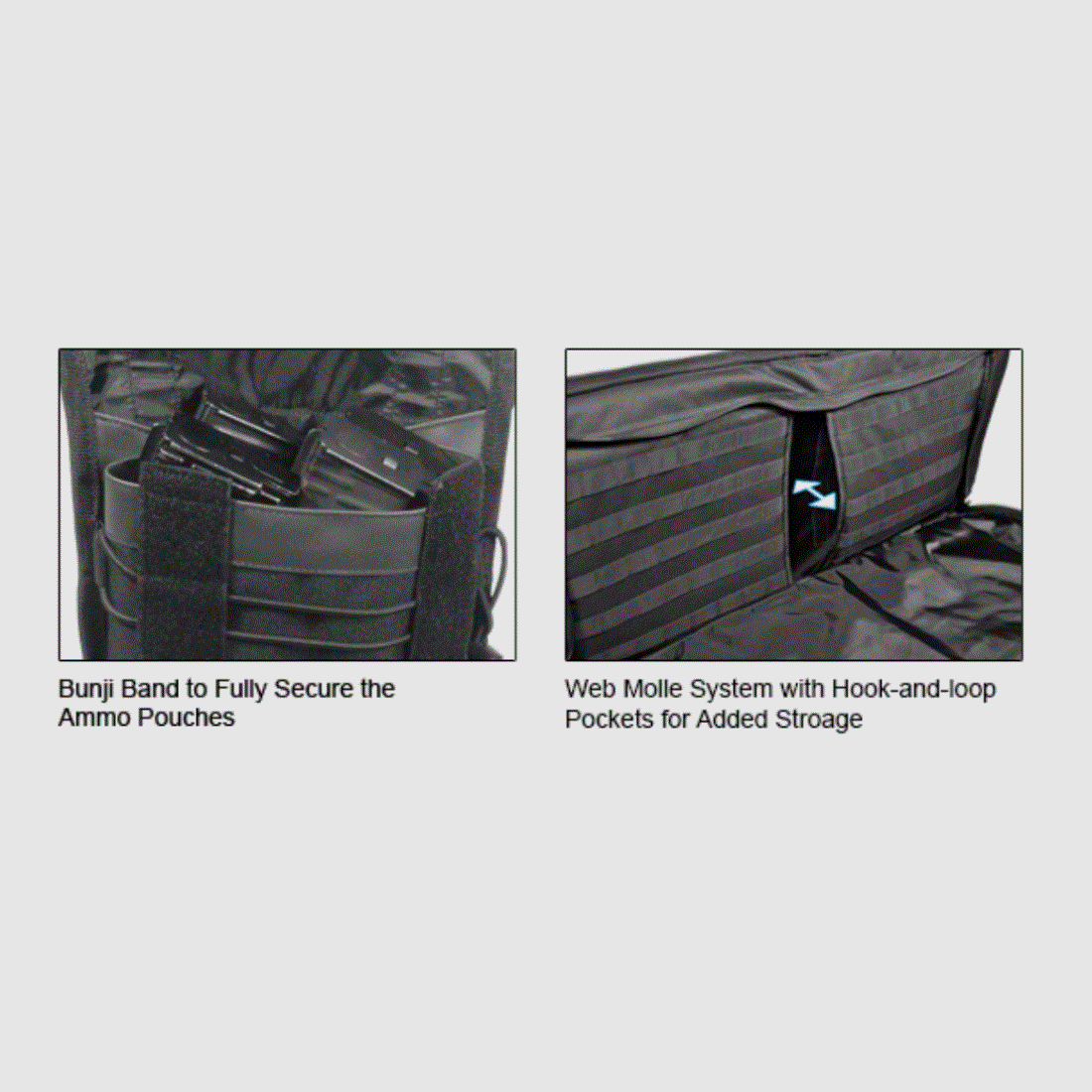 UTG® 42″ RC Combat Operation Web Gun Case Borsa per armi, Nera, immagine 3 di 4