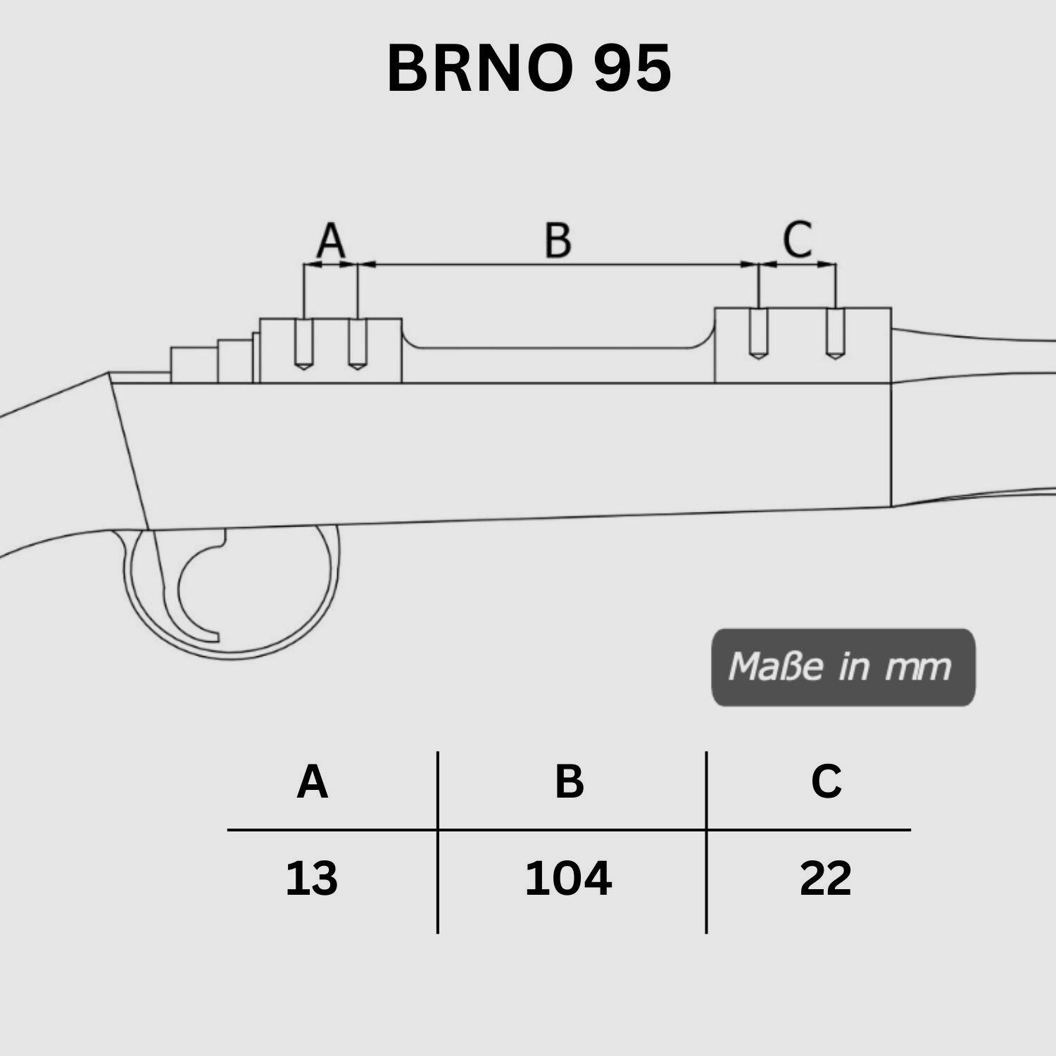 Rifle Doc Picatinny Weaver STAHL Schiene für BRNO 98