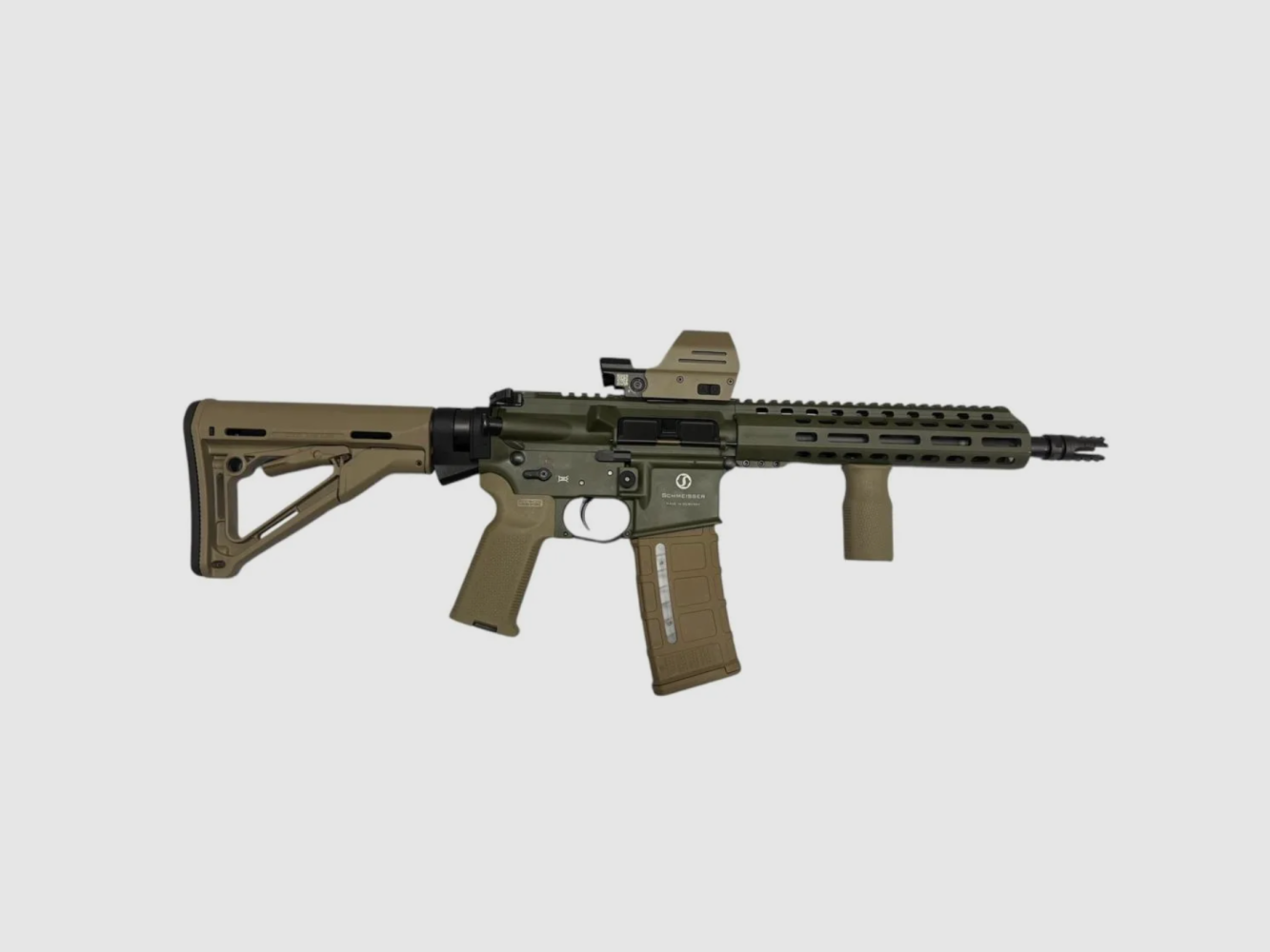 Halbautomat Schmeisser AR15 S4F, 10.5", .223 Rem, Special Edition OD Green / FDE