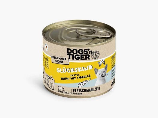 Dogs'n Tiger Kitten Nassfutter Glückskind Huhn & Forelle 400g