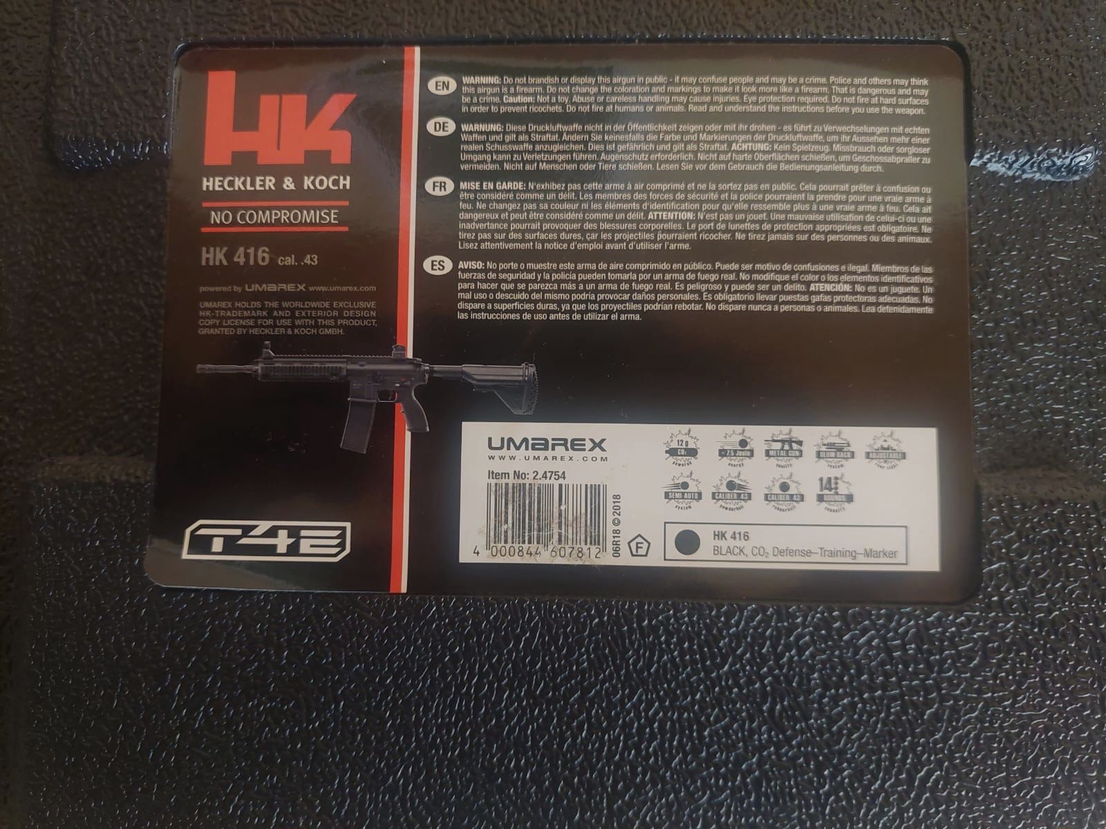 Umarex T4E/ HK416 D RAM Kal 43 met accessoires