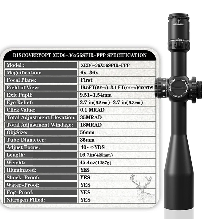DISCOVERYOPT – XED 6-36X56SFIR FFP (MRAD), Bild 4 von 5