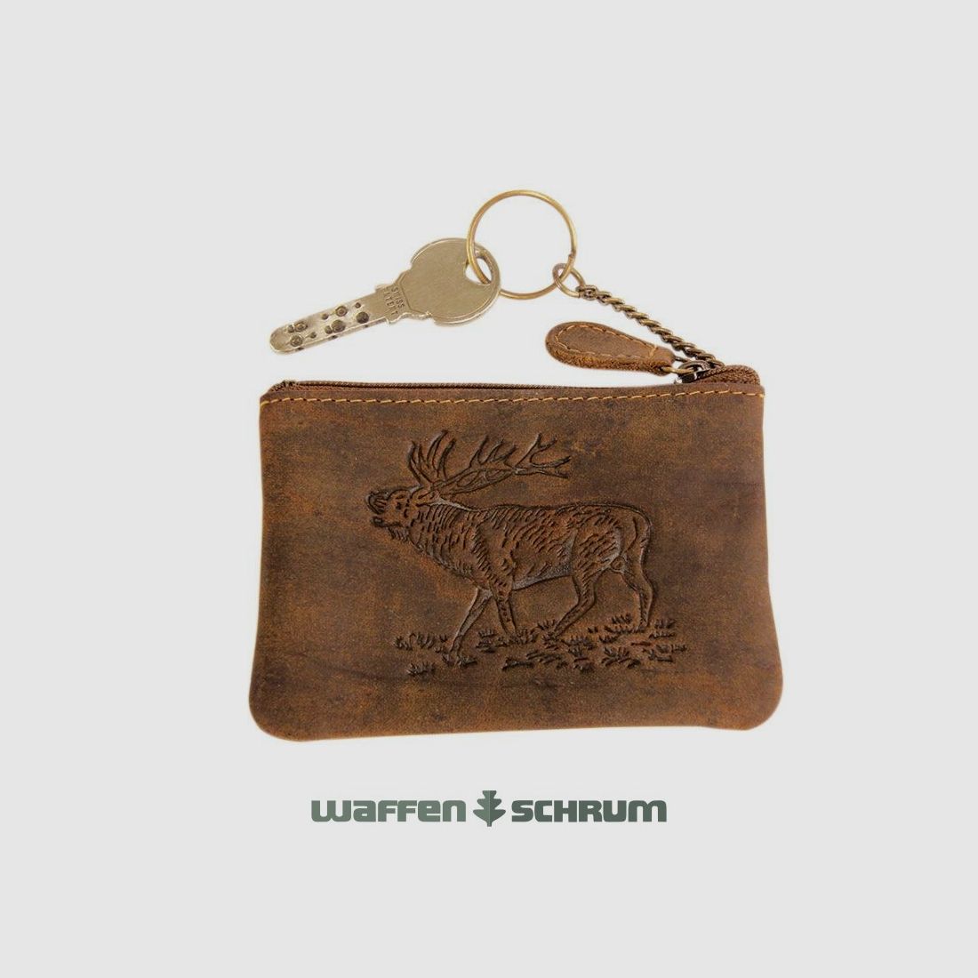 AKAH Schlüsseletui Hirsch Braun