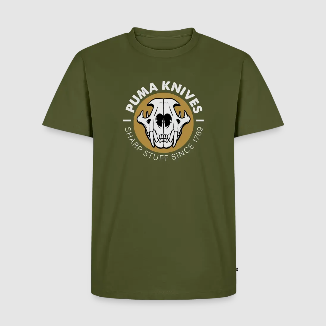 PUMA Men’s Premium T-Shirt "Skull Frontal Sharp Stuff" White