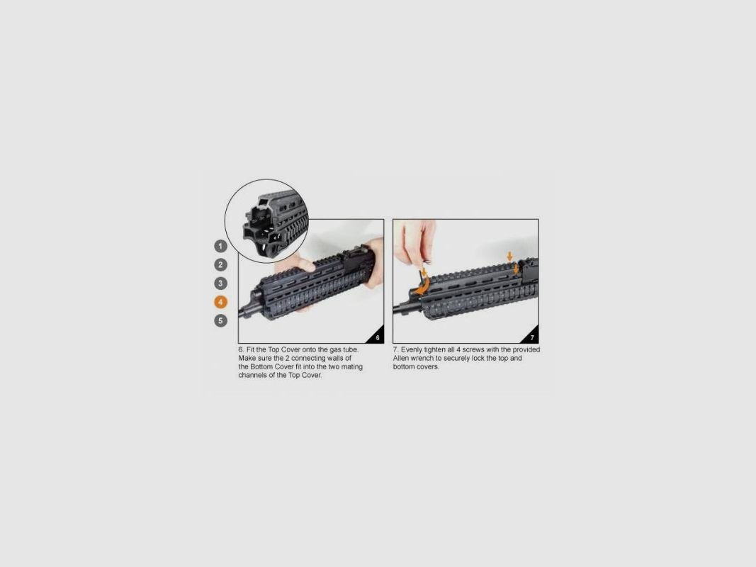 Zwarte Handguard voor Saiga Kal. 12, afbeelding 6 van 7