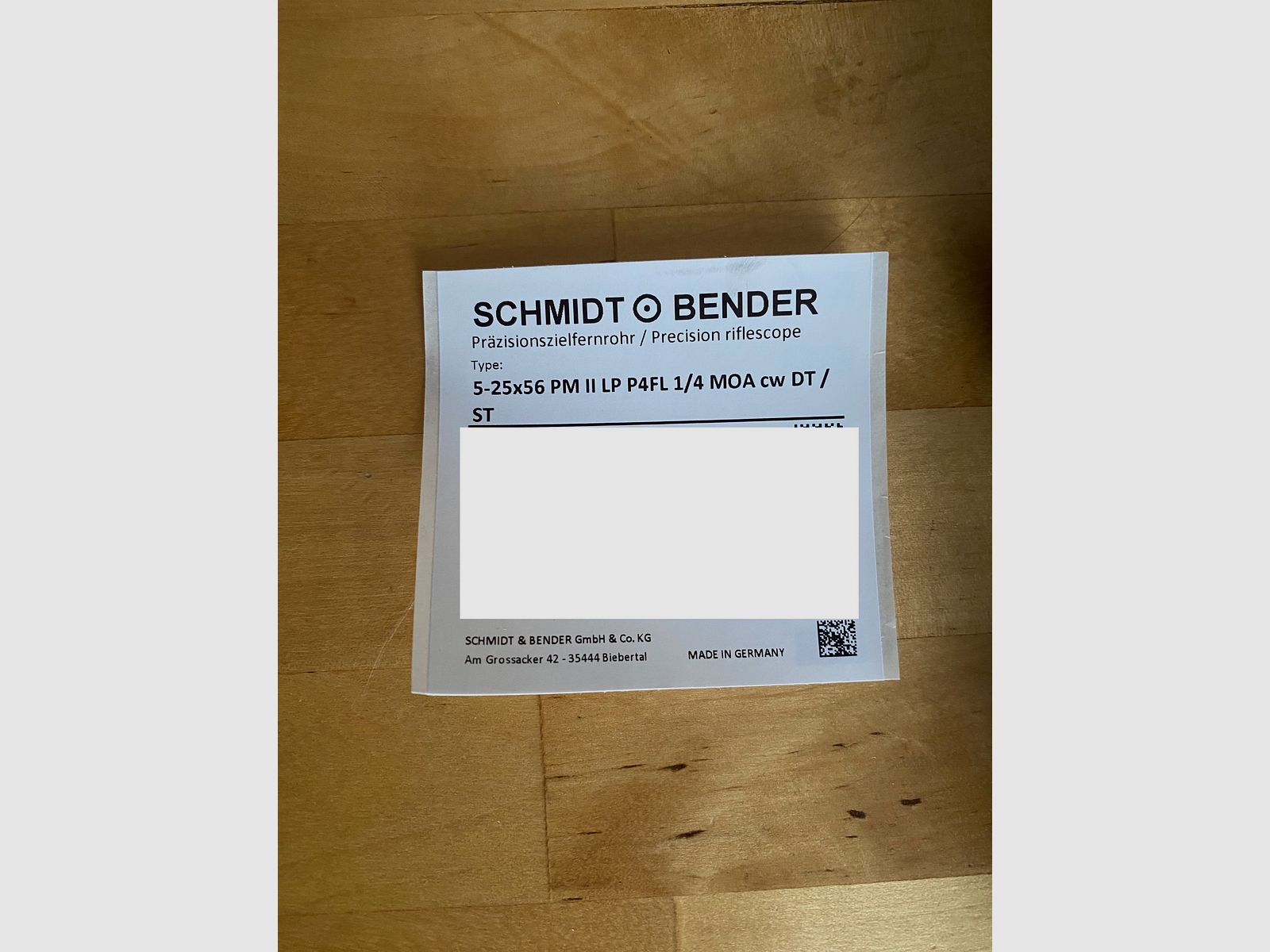Präzisionszielfernrohr Schmidt & Bender