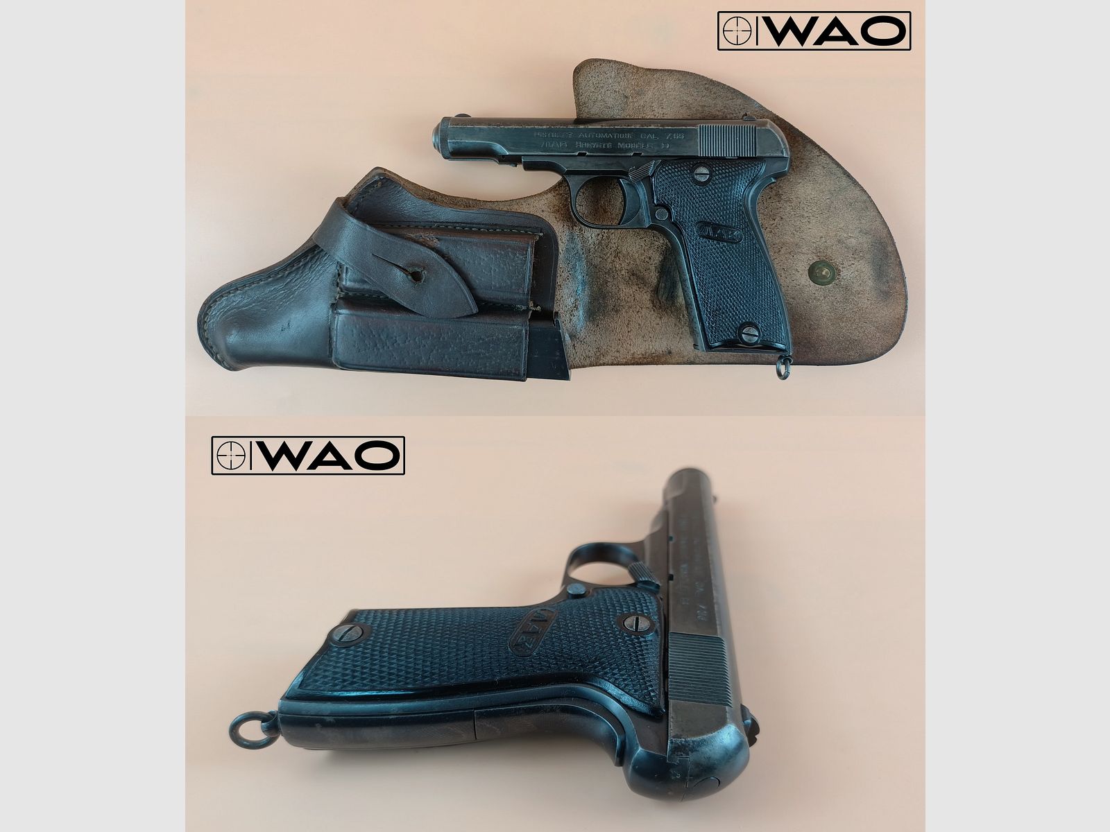 Conjunto de colección MAB Mod. D, Cal. 7,65mm Browning con funda y 2. cargador