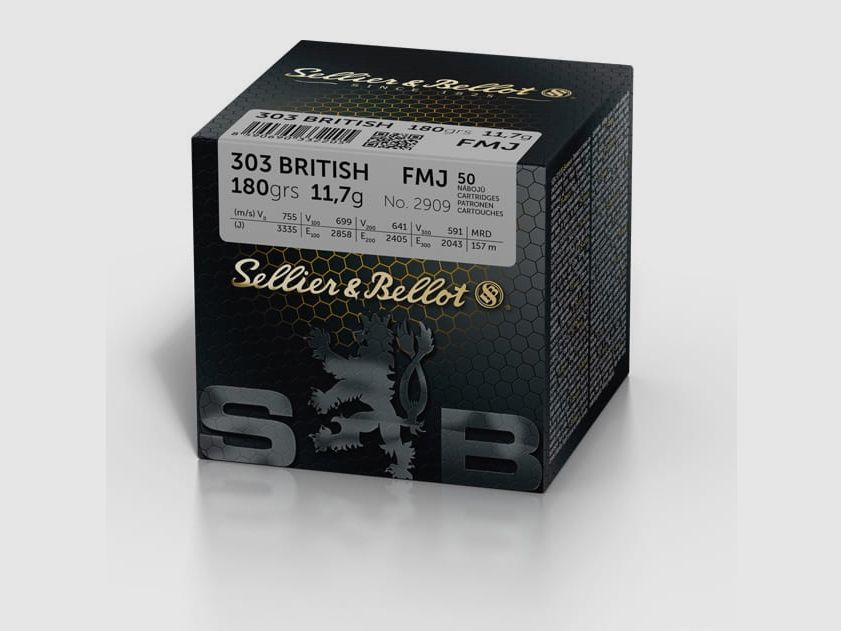 Amunicja kulowa Sellier & Bellot kal. 303 British FMJ 11,7g / 180 grs, zdjęcie 2 z 2