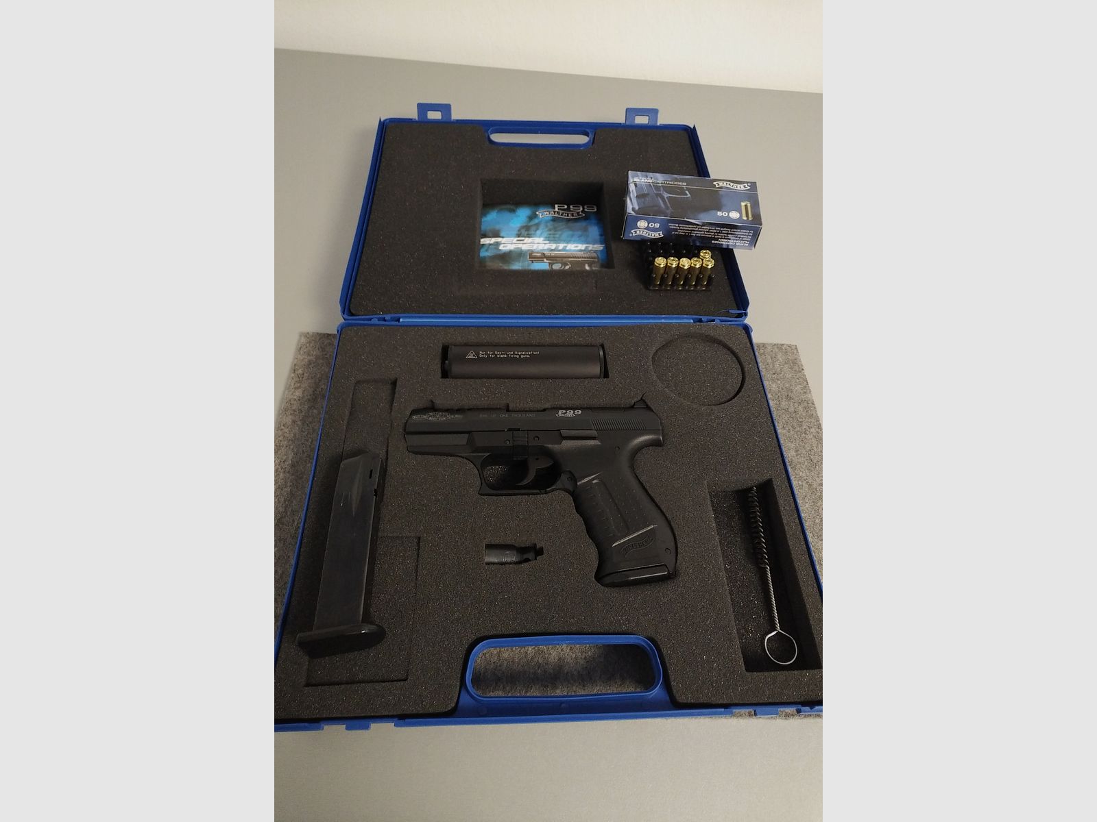 Walther 2006 P99 PAK Gas Signal 007 Special Operations PTB 762 James Bond Limited Edition 0202/1000