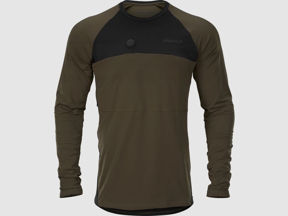 Härkila Heat L/S Maglietta a maniche lunghe Willow Green/Black XS