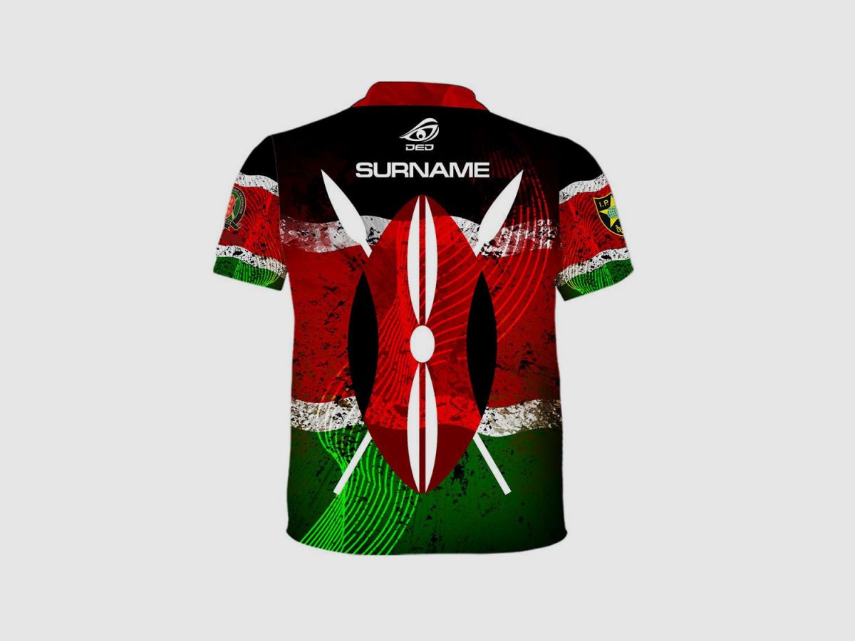 DED Kenya Team T-Shirt, Größe: 7XL, Benutzerdefinierter Name: Mit Benutzerdefiniertem Namen, Bekleidungsart: Regulär (Herren), Bild 2 von 3