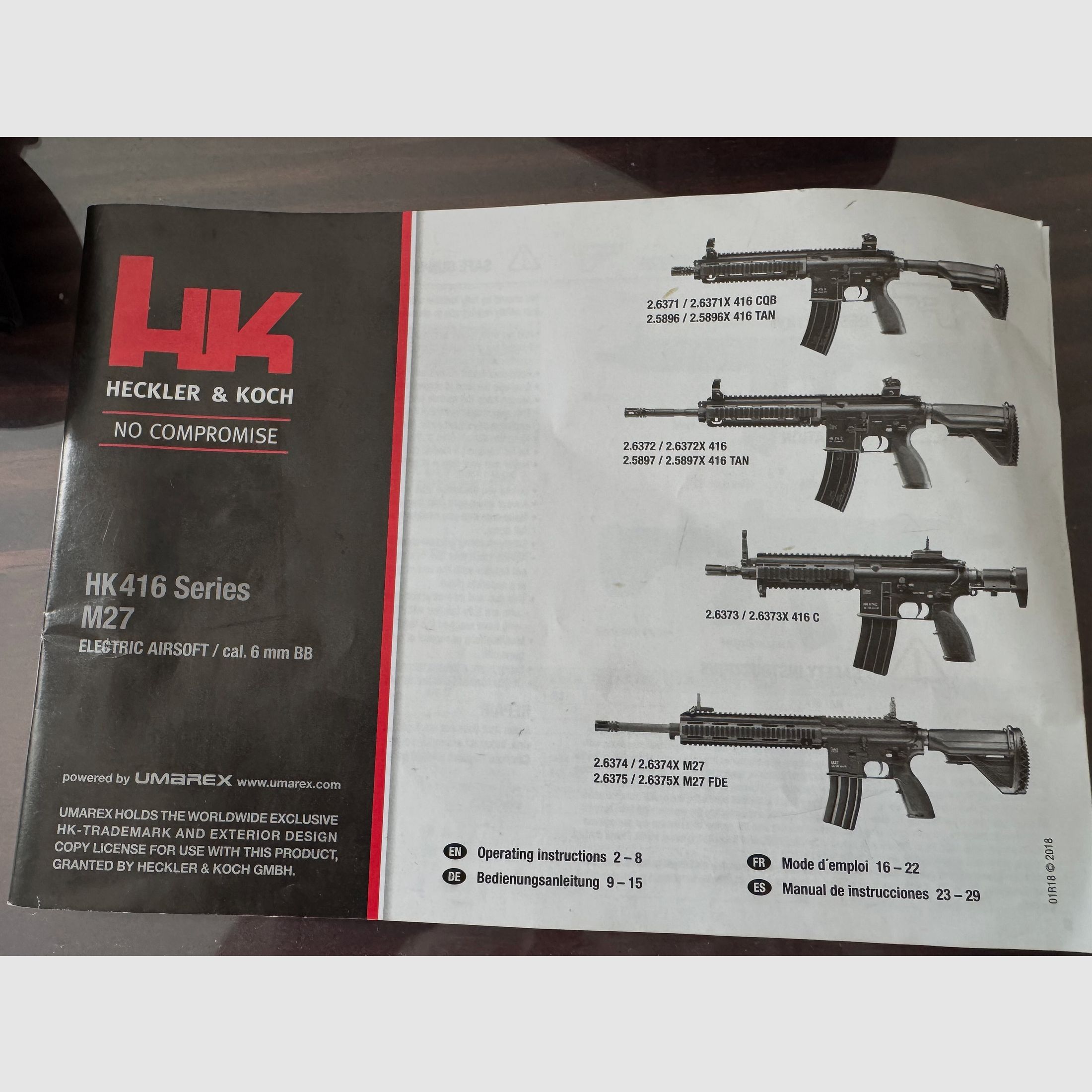 HK 416 Airsoft in einem sehr guten Zustand mit viel Zubehör
