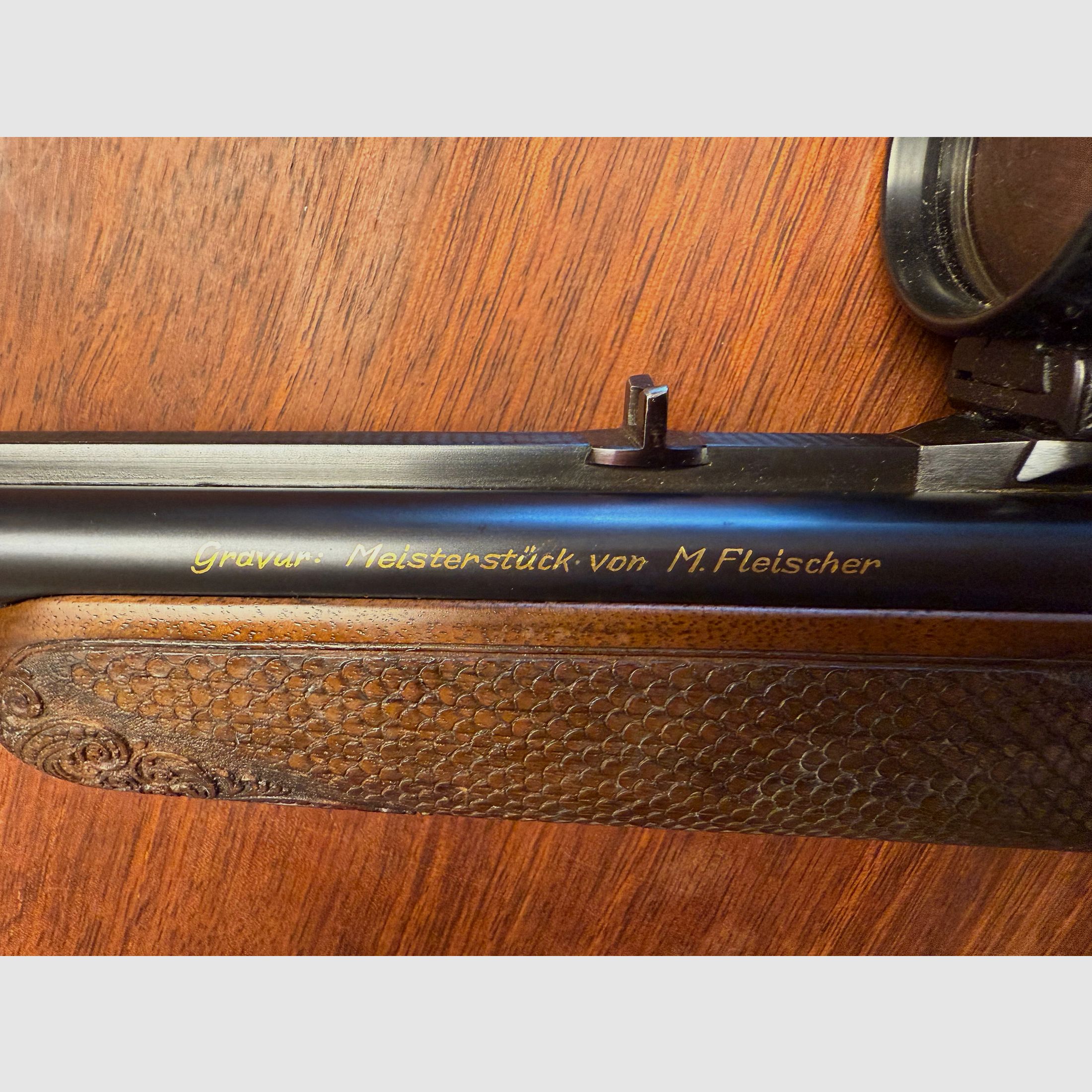 Fusil de luxe à double canon Heym avec gravure de maître (pièce unique)