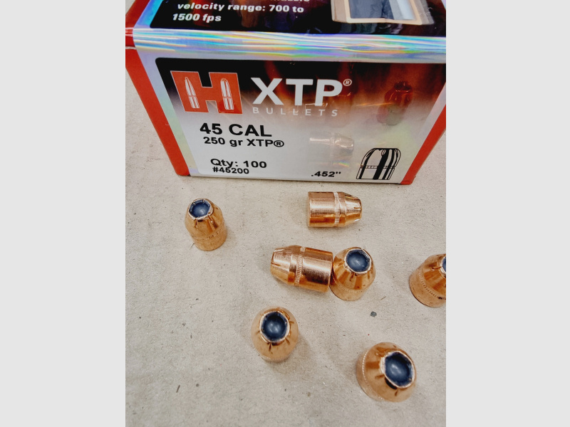 .452/250grs Hornady XTP Geschosse No.45200 100 stk