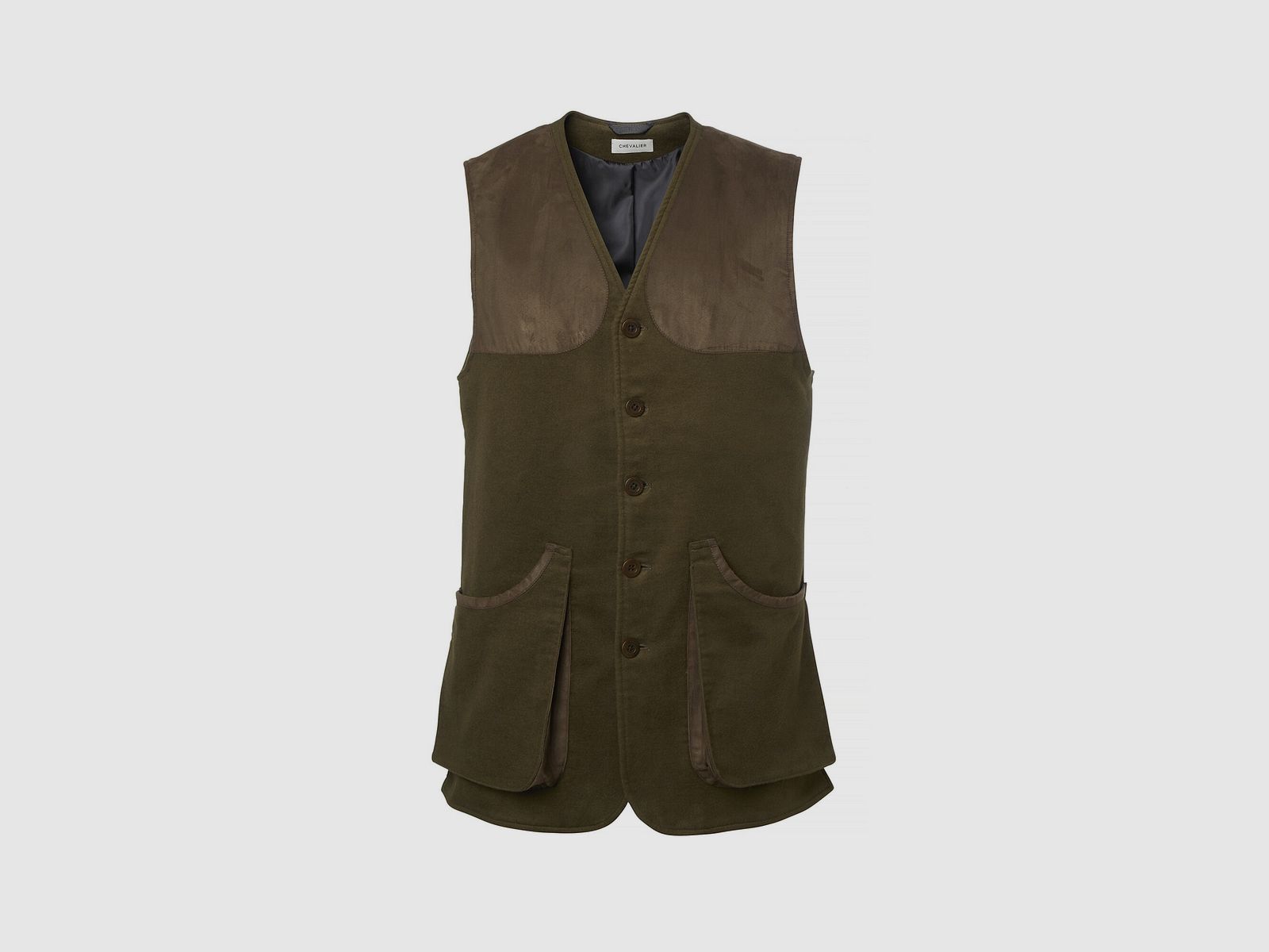 Chevalier Preston Moleskin Shooting Vest Forest Green Mens L